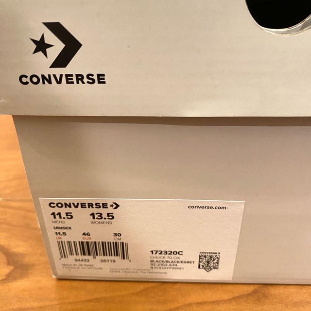 30cm コンバース モンクレール converse moncler ブラック