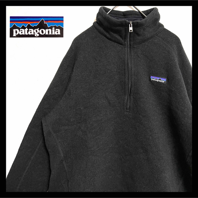 patagonia(パタゴニア)の★パタゴニア ベターセーター 1/4 ジップネック L フリース ジャケット 黒 レディースのジャケット/アウター(ブルゾン)の商品写真