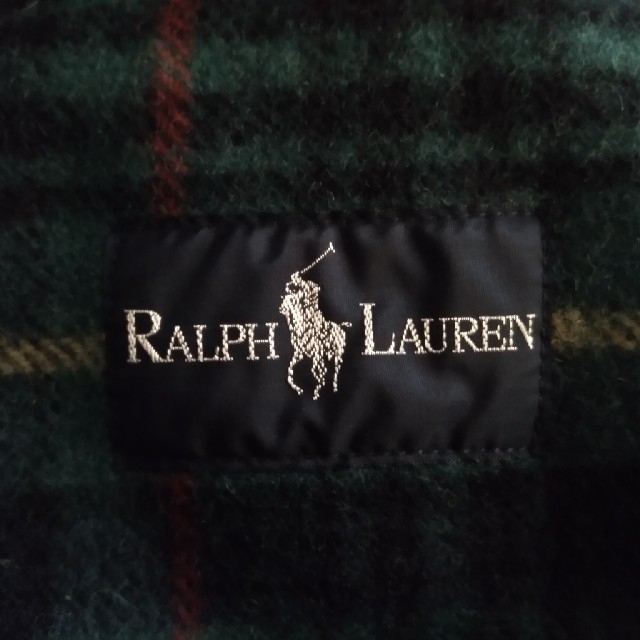 Ralph Lauren(ラルフローレン)の【harvest time様専用】ラルフローレン　ストール　膝掛け　グリーン系 レディースのファッション小物(ストール/パシュミナ)の商品写真