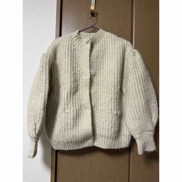MOUSSY TUCK SLEEVE KNIT カーディガン