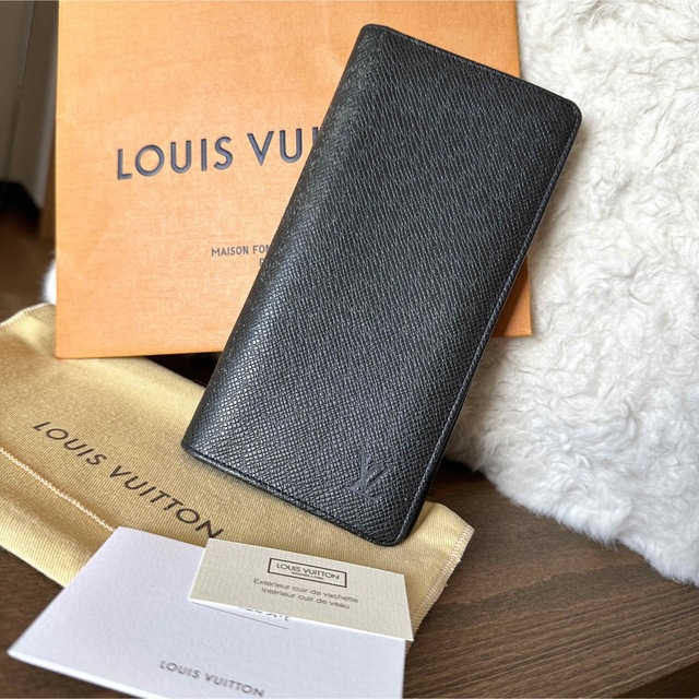 LOUIS VUITTON - ルイヴィトン◇タイガ ブラザ 長財布◇黒◇保存袋