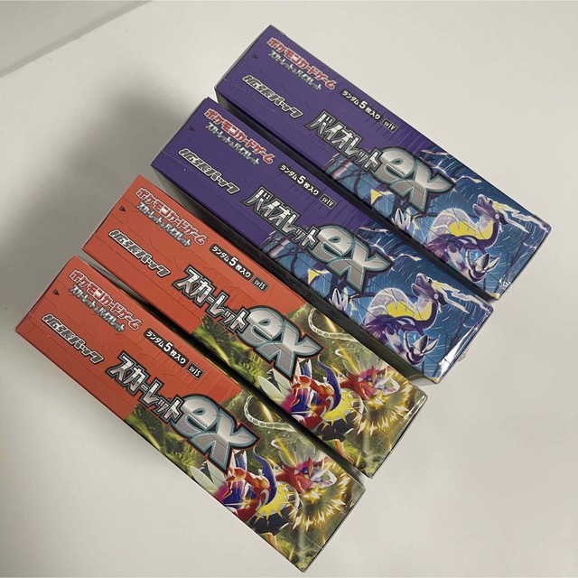 ポケモン(ポケモン)のシュリンク付き ポケモンカード スカーレットex バイオレットex 4box エンタメ/ホビーのトレーディングカード(Box/デッキ/パック)の商品写真