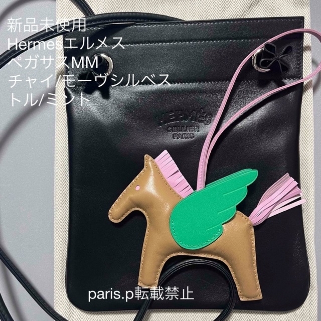 新品・未使用】エルメス HermesペガサスMMチャイ/モーヴシルベス/ミント-
