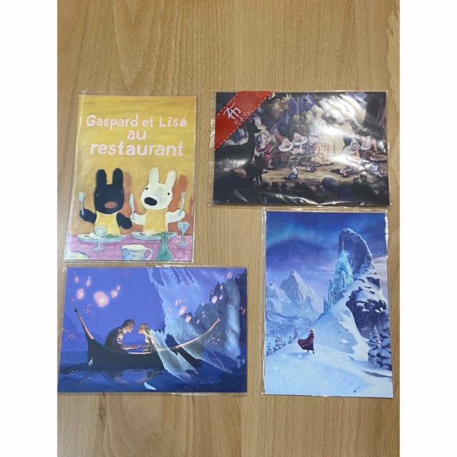 Disney(ディズニー)のポストカード4枚セット　ディズニー・リサとガスパール エンタメ/ホビーの声優グッズ(写真/ポストカード)の商品写真