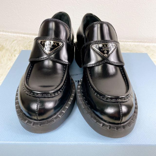 ランキング2022 【美品】Prada - PRADA ローファー ブラック 23.5cm 37