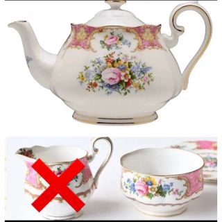 ロイヤルアルバート(ROYAL ALBERT)のレディーカーライル　ティーポットとシュガーボウル(食器)