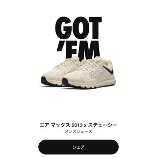 ステューシー(STUSSY)のstussy × Nike Air Max 2013 "Fossil"(スニーカー)