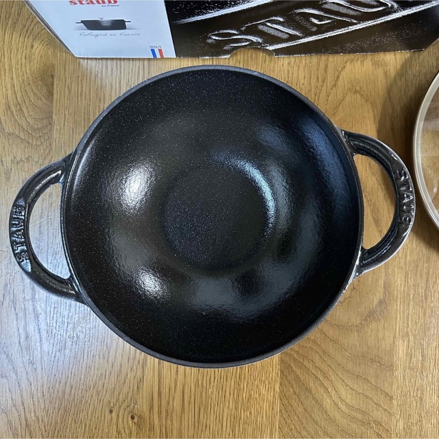 新品16cmストウブ ベビーウォック カンパーニュstaub ココット - 鍋