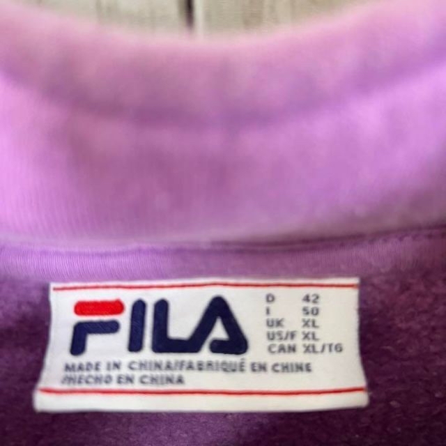 FILA(フィラ)の【人気】FILAフィラ　ゆるだぼオーバーサイズXL切替カラーハーフジップスエット メンズのトップス(スウェット)の商品写真