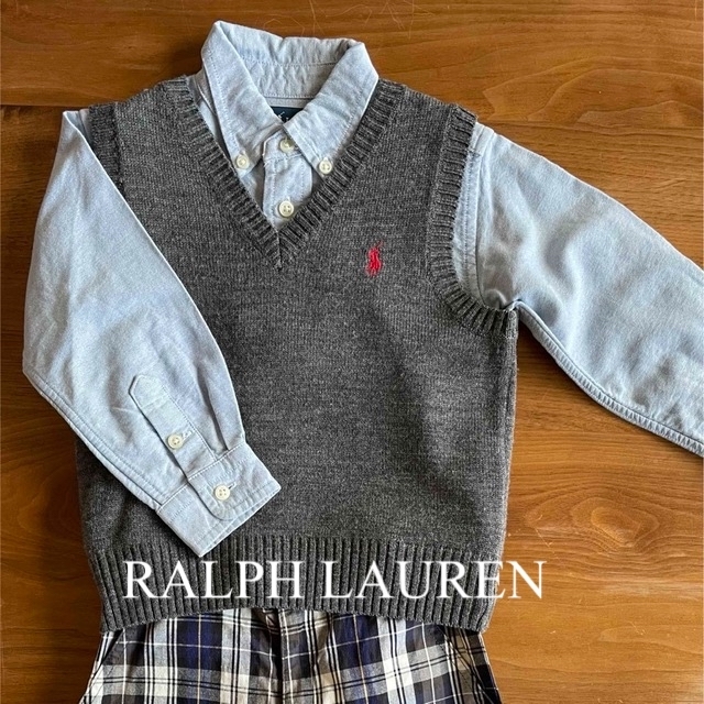 Ralph Lauren(ラルフローレン)のラルフローレン  シャツ&ベスト2点セット キッズ/ベビー/マタニティのキッズ服男の子用(90cm~)(ドレス/フォーマル)の商品写真