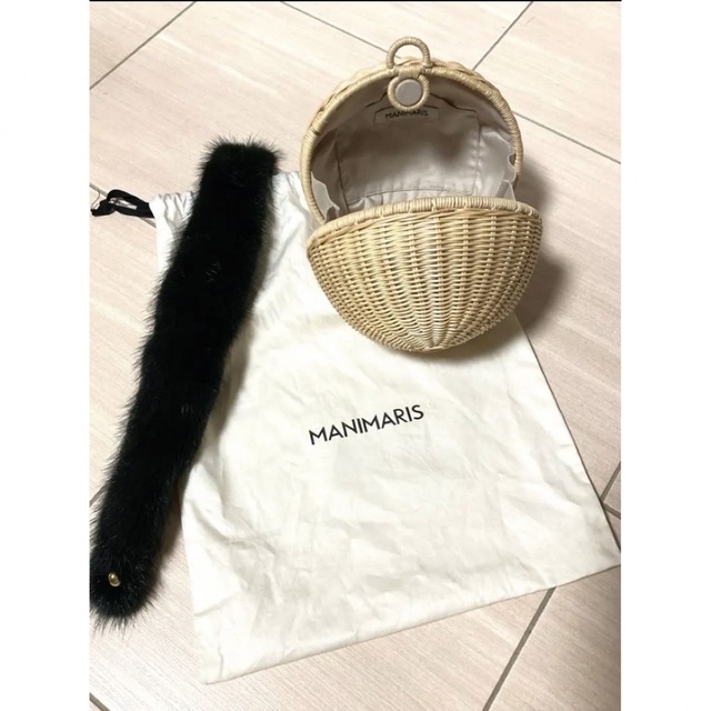 格安出品】manimaris マニマリス フルムーンバスケット ミンク ファー-