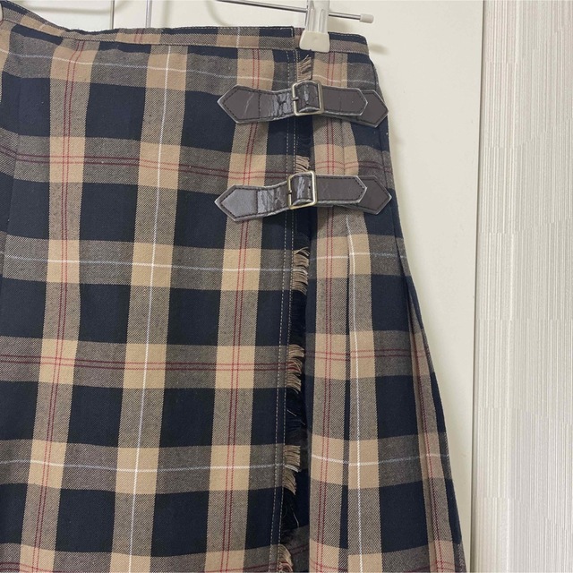 Lugnoncure(ルノンキュール)のLugnon cure  チェック　プリーツスカート レディースのスカート(ひざ丈スカート)の商品写真