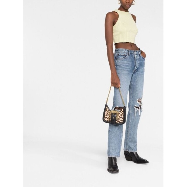 VERSACE - VERSACE JEANS COUTURE ショルダーバッグ ヒョウ柄の VERSACE - VERSACE JEANS COUTURE ショルダーバッグ ヒョウ柄の