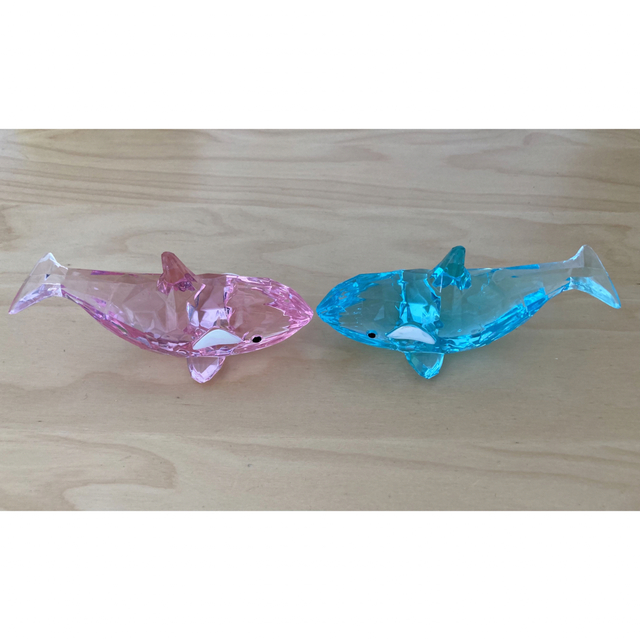 Disney(ディズニー)のアクリルアイス☆水色・ピンクシャチ型☆ エンタメ/ホビーのアニメグッズ(その他)の商品写真