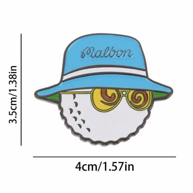 マルボンゴルフ malbon golf クリップマーカー マグネット 青