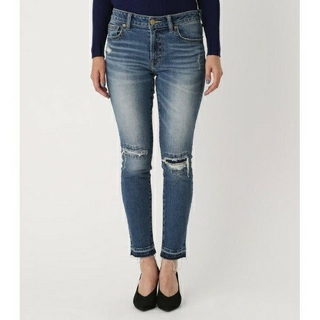 アズールバイマウジー(AZUL by moussy)のアズール REPAIR DENIM SKINNY ダメージ スキニー デニム M(デニム/ジーンズ)