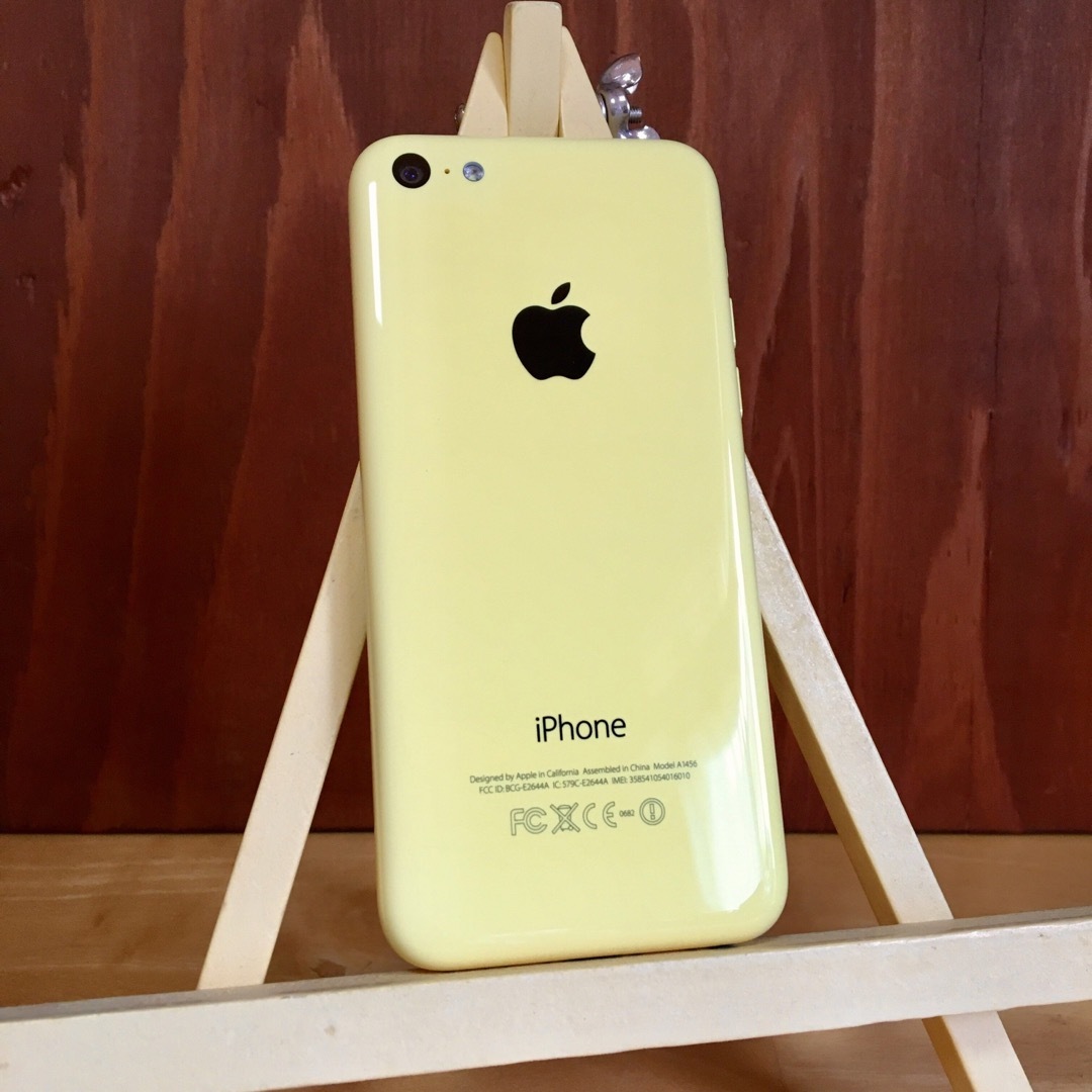 iPhone - ◯美品◯ iPhone 5c 32GB イエロー au 利用制限無し 白ロムの