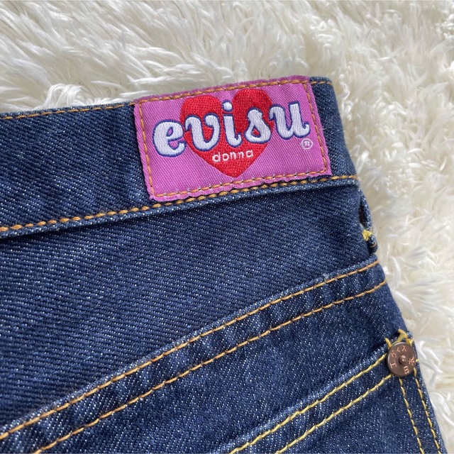 EVISU】希少♪メニーポケット デニム ロングスカート カモメ エヴィス-