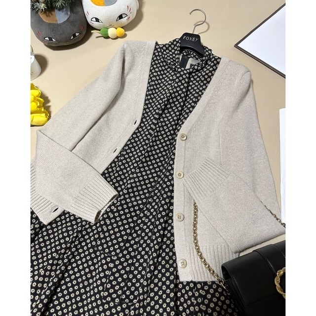 サイズ交換OK】 フォクシー 現行完売品《Knit Cardigan Snow Melt