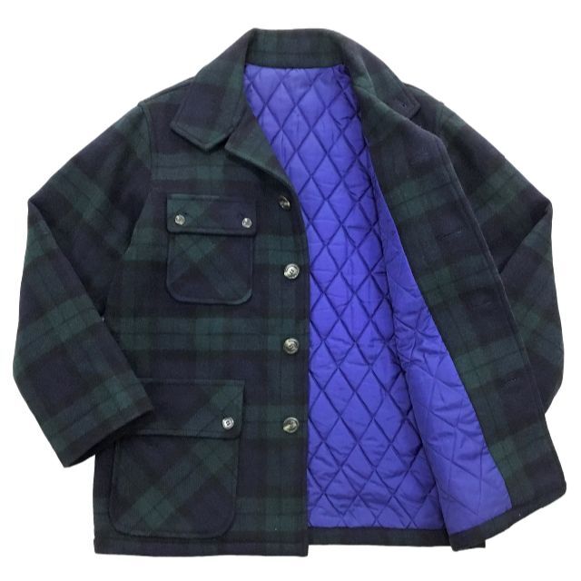 VAN JACKET キルティングクロスステッチ中綿入りウールフィールドコート