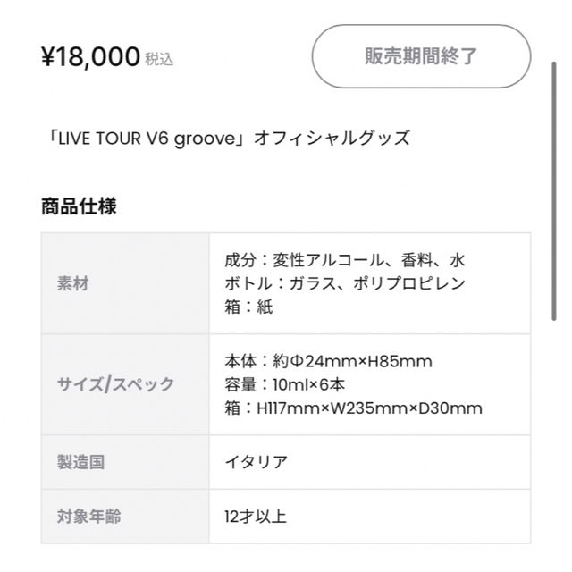 V6ライブツアーgrooveグッズ 香水 Remember you love新品 9