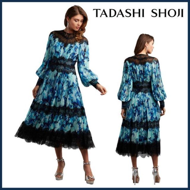 TADASHI SHOJI - 【タダシショージ】22SS プリーツシフォンミディ