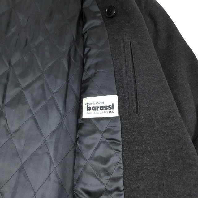 Barassi(バラシ)の伊製 Barassi バラシ 内側クロスステッチ中綿入りウールダブルハーフコート メンズのジャケット/アウター(チェスターコート)の商品写真