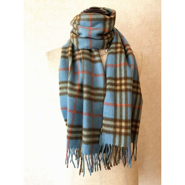 BURBERRY(バーバリー)のバーバリー◆英国製定番ノバチェック柄男女兼用Vintageカシミヤマフラー レディースのファッション小物(マフラー/ショール)の商品写真