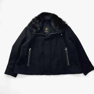 単品購入可 ハウルーHEURUEHフェイクファーコート青ブルーVERY掲載