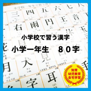 小学1年生で習う　漢字　国語　暗記　知育教材(知育玩具)