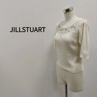 ジルスチュアート(JILLSTUART)のJILL STUART ジルスチュアート 半袖シースルーリブトップス ホワイト(シャツ/ブラウス(半袖/袖なし))