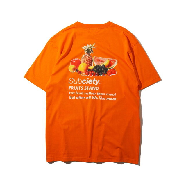 Subciety(サブサエティ)の【ORANGE】【LARGE】Subciety/(U)FRUITS STAND TEE その他のその他(その他)の商品写真