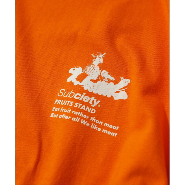 Subciety(サブサエティ)の【ORANGE】【LARGE】Subciety/(U)FRUITS STAND TEE その他のその他(その他)の商品写真