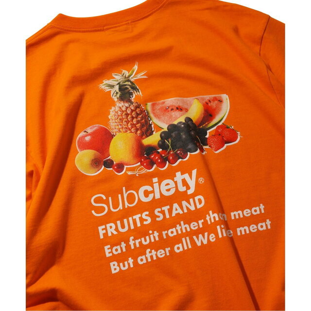 Subciety(サブサエティ)の【ORANGE】【LARGE】Subciety/(U)FRUITS STAND TEE その他のその他(その他)の商品写真