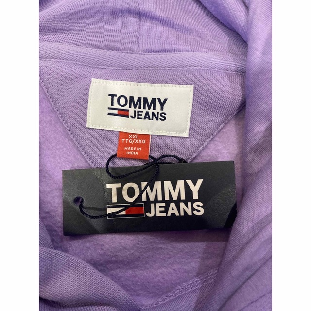 TOMMY JEANS(トミージーンズ)のTOMMY JEANS  肉厚超大きいsize3XL プルオーバー パーカー 紫 メンズのトップス(パーカー)の商品写真