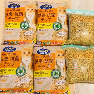 カオウ(花王)のニャンとも 清潔トイレ 大きめの粒　4.4L × 6袋(猫)