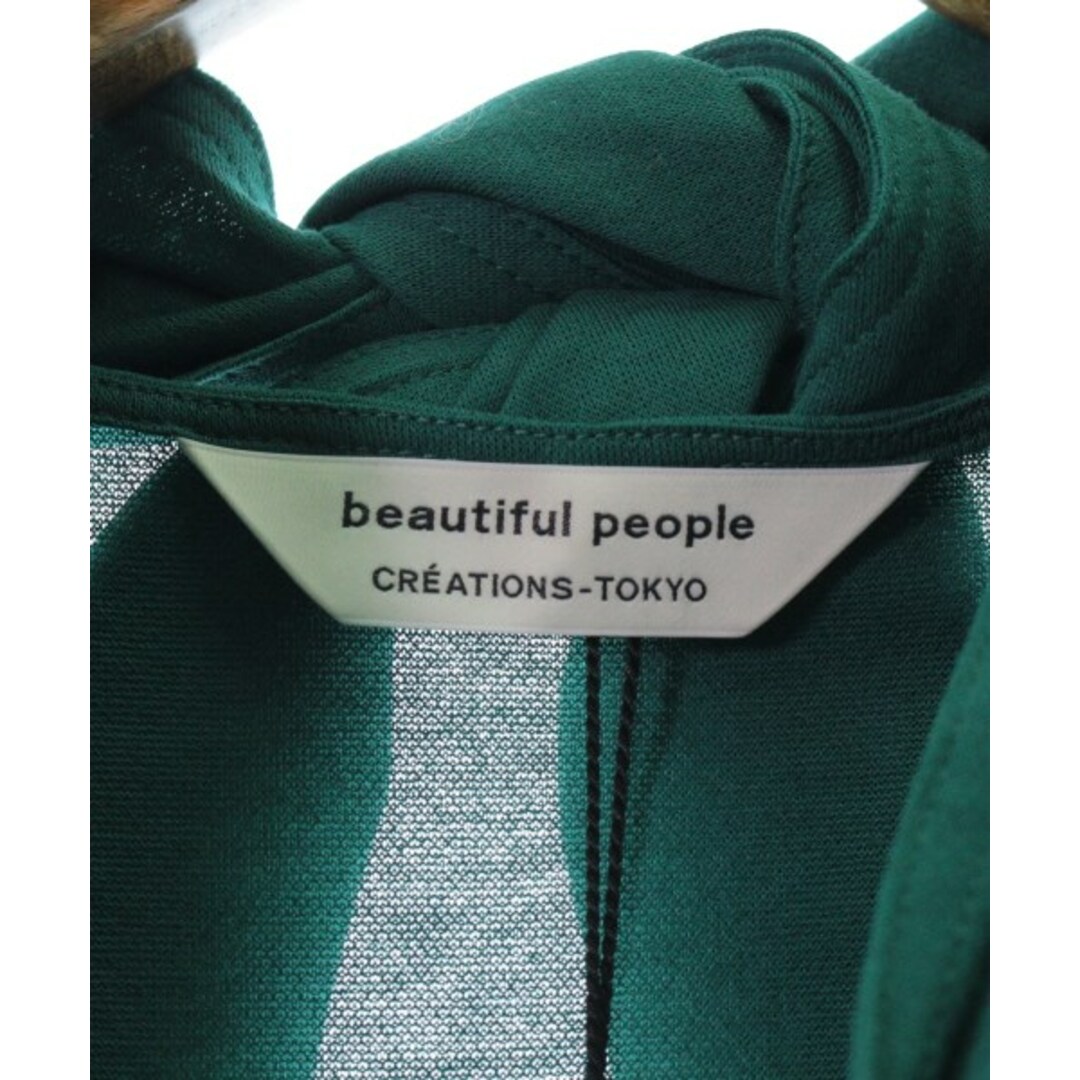 beautiful people(ビューティフルピープル)のbeautiful people Tシャツ・カットソー 36(S位) 緑 【古着】【中古】 レディースのトップス(カットソー(半袖/袖なし))の商品写真