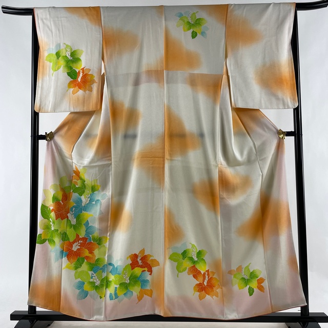 ビタミンカラーのハーモニー 付下げ 優品 身丈157.5cm 裄丈67cm 正絹 ...