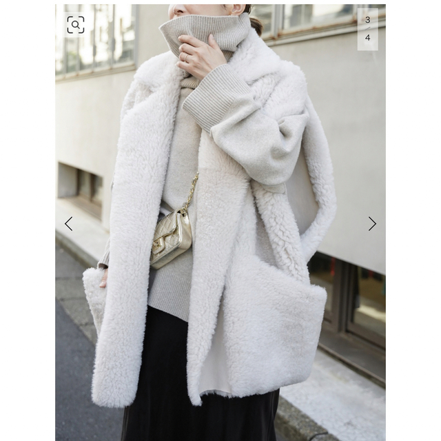 DEUXIEME CLASSE(ドゥーズィエムクラス)のDeuxieme ClasseブランカBLANCHA SHEARLING ベスト レディースのジャケット/アウター(ムートンコート)の商品写真