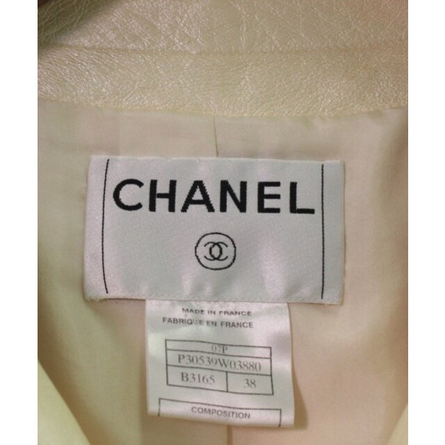 CHANEL - CHANEL シャネル ノーカラージャケット 38(M位) ベージュ
