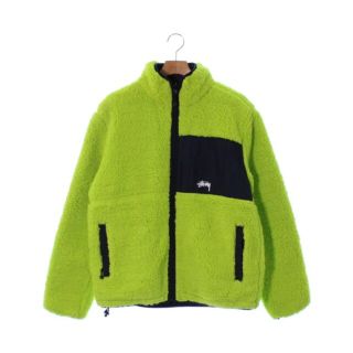 ステューシー(STUSSY)のSTUSSY ステューシー ブルゾン（その他） -(XL位) 黄緑x紺 【古着】【中古】(その他)