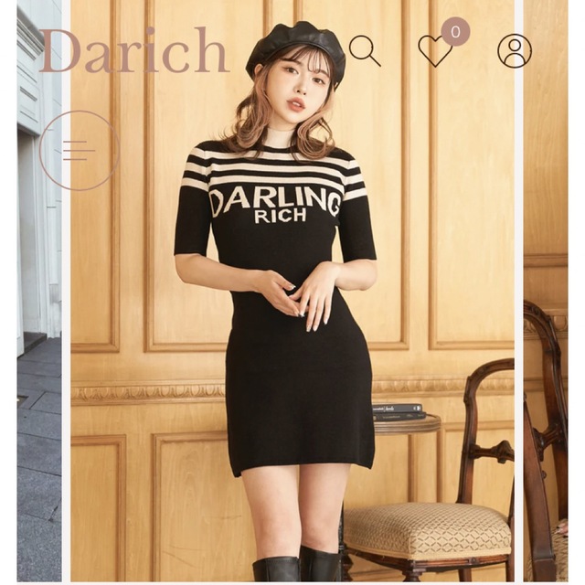 Darich ダーリッチ DARLINGボーダーニットワンピース - ミニワンピース