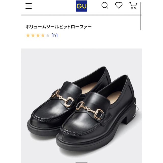 GU(ジーユー)のGU ボリュームソールビットローファー レディースの靴/シューズ(ローファー/革靴)の商品写真