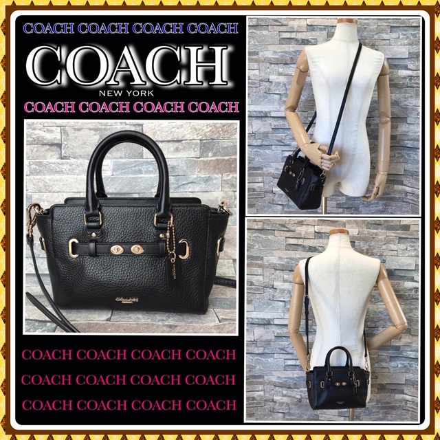 COACH(コーチ)の◆◇ COACH コーチ ショルダーバッグ ブラック ペブルドレザー レディース レディースのバッグ(ショルダーバッグ)の商品写真