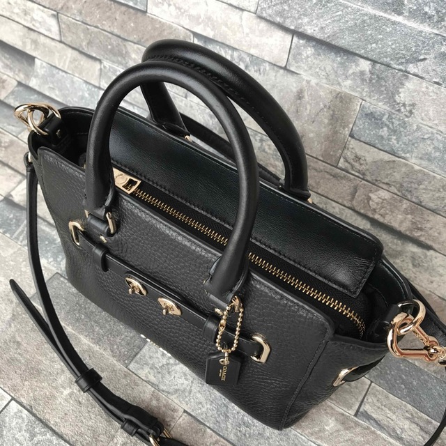 COACH(コーチ)の◆◇ COACH コーチ ショルダーバッグ ブラック ペブルドレザー レディース レディースのバッグ(ショルダーバッグ)の商品写真