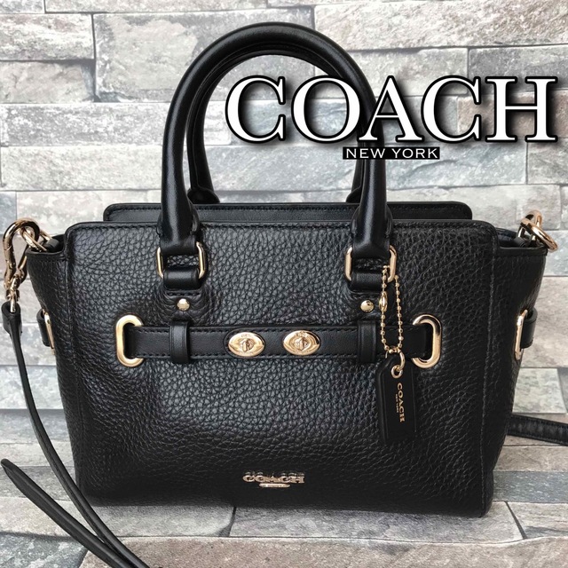 COACH - ◇◇ COACH コーチ ショルダーバッグ ブラック ペブルドレザー ...