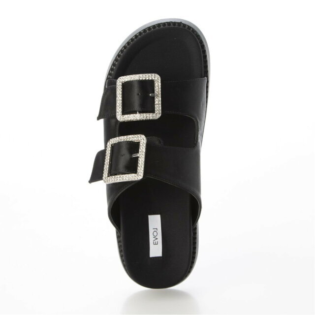 EVOL(イーボル)の【BL】【S】スクエアストーンバックル厚底サンダル レディースの靴/シューズ(サンダル)の商品写真