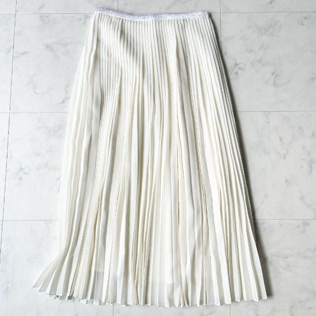 Ron Herman(ロンハーマン)の極美品✨エブール アコーディオンプリーツスカート ホワイト レディースのスカート(ロングスカート)の商品写真