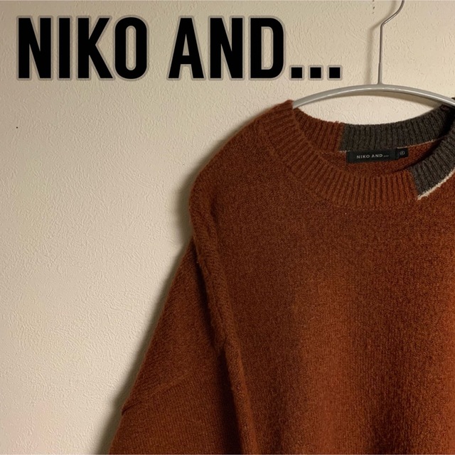 【美品】niko and... オーバーシルエット デザイン ニット オレンジ | フリマアプリ ラクマ