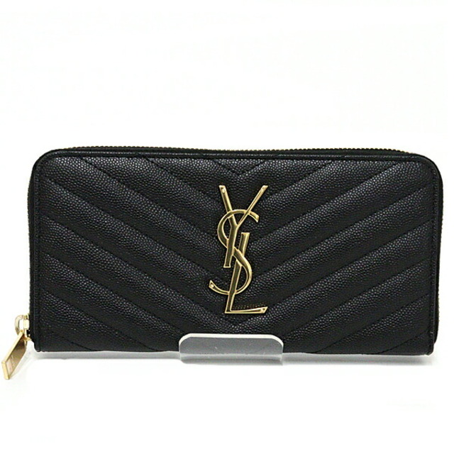 YSL キルティングレザー折りたたみ財布